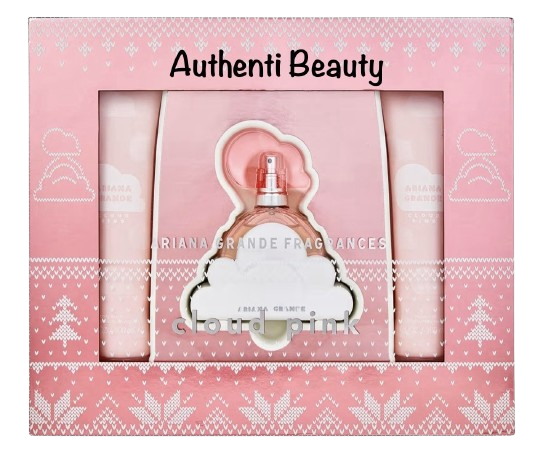 SET ARIANA GRANDE CLOUD PINK WOMEN ( 3 PC )3.4 OZ EDP SP /3.4 OZ SHOWER GEL /3.4 OZ BODY SOUFFLE