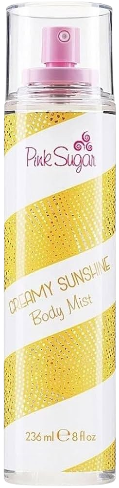 BODY MIST AQUOLINA PINK SUGAR SUNSHINE WOMEN 8.0 OZ.