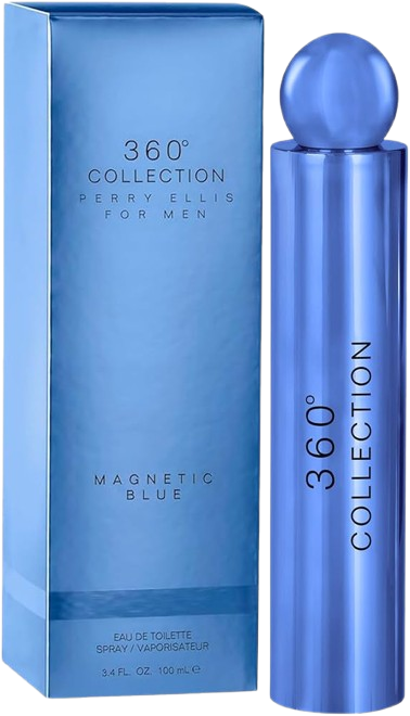 PERRY ELLIS 360 COLLECTION MAGNETIC BLUE MEN  3.4 OZ EDT