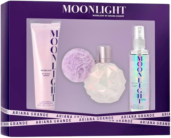 SET ARIANA  GRANDE MOON LIGHT ( 3 PC )3.4 OZ SG / 3.4 OZ BODY SOUFFLE / 3.4 OZ EDP
