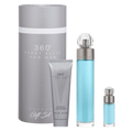 SET PERRY ELLIS 360 MEN ( 3 PC ) 3.4 OZ EDT  /  3.0 OZ S/GEL / MINI