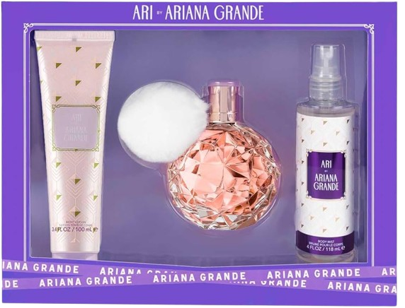 SET ARIANA GRANDE - ARI WOMEN ( 3 PC )3.4 OZ SG /3.4 OZ BODY SOUFFLE /3.4 OZ EDP
