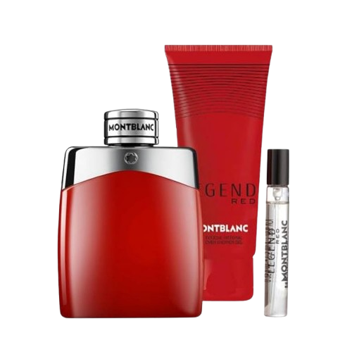 SET MONTBLANC LEGEND RED MEN ( 3 PC )3.4 EDP SP /  3.4 OZ SG / 0.25 OZ EDP