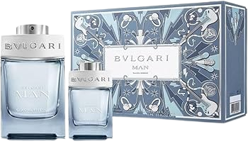 SET BVLGARI MAN GLACIAL ESSENCE ( 2 PC ) 3.4 OZ EDP SP / 0.50 OZ EDP