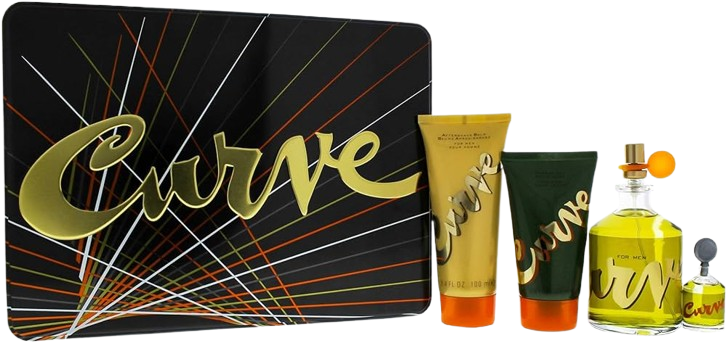SET LIZ CLAIBORNE CURVE MEN  (4 PC)   4.2 OZ /ASB/SG/ TS M