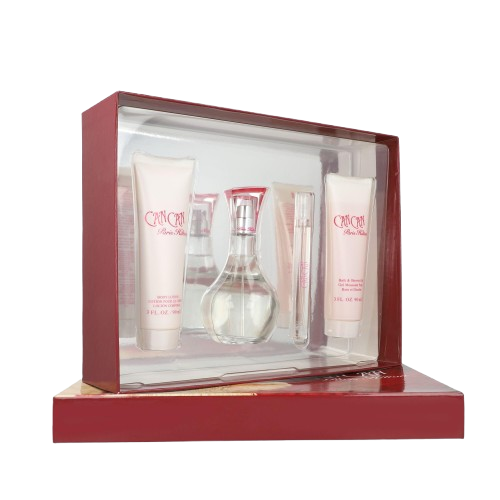 SET  PARIS HILTON CAN CAN WOMEN ( 4 PC ) 3.4 EDP SP/0.34 OZ EDP SP / 3.0 OZ BL / 3.0 OZ