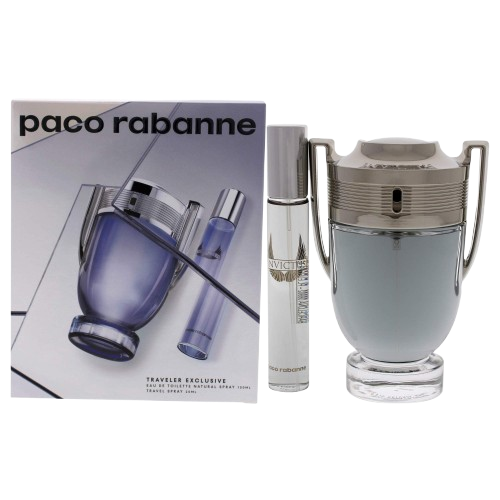 SET PACO RABANNE INVICTUS MEN ( 2 PC ) 3.4 OZ EDT SP /  0.68 OZ TRAVEL SPRAY