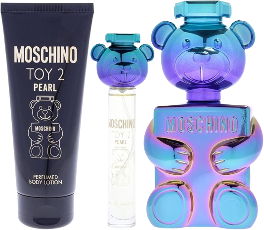 SET MOSCHINO TOY 2 PEARL ( 4 PC ) 3.4 OZ EDP SP /3.4 OZ SG / 3.4 OZ BL / 0.34 OZ