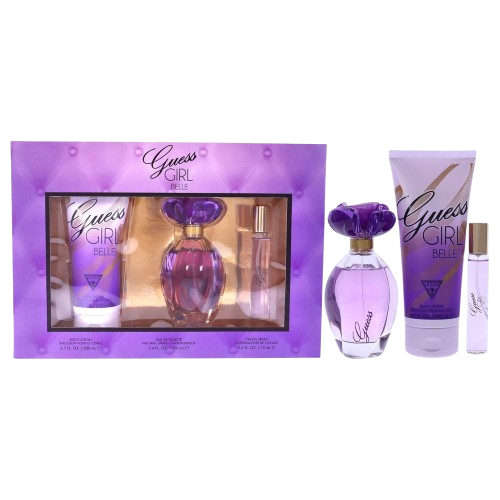 SET GUESS GIRL BELLE WOMEN ( 3 PC) SET 3.4 OZ. EDT / 6.7 OZ. BL / MINI