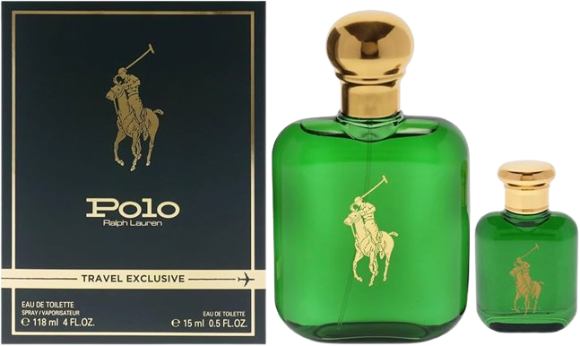 SET RALPH LAUREN POLO GREEN MEN (2 PC )4.0 OZ EDT SP/ 15ML EDT SP