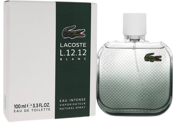 LACOSTE L.12.12 BLANC EAU INTENSE MEN  3.4 OZ EDT