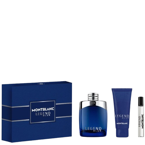 SET MONTBLANC LEGEND BLUE MEN ( 4 PC ) 3.4 OZ EDP SP / 3.4 OZ SG /2 x 0.25 OZ EDP SP