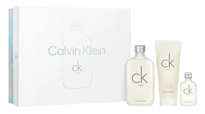 SET CALVIN KLEIN ONE UNISEX (3 PC ) 3.4 OZ EDT /3.4 OZ BODY WASH / 0.50 OZ MINI