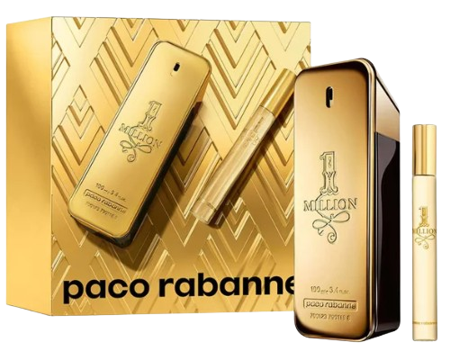 SET PACO RABANNE 1 MILLION MEN (2 PC) 3.4 OZ EDT SP / 0.33 OZ TRAVEL EDT