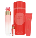 SET PERRY ELLLIS 360 CORAL WOMEN  (3 PC ) 3.4 OZ EDP SP/3.0 OZ SG +MINI