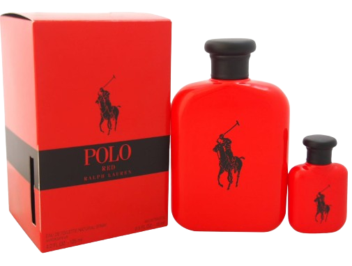 SET RALPH LAUREN POLO RED MEN (2 PC SET) 4.2OZ EDT/MINI-TRAVEL SET