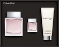 SET CALVIN KLEIN EUPHORIA MEN (3 PC) 3.3 OZ EDT SP / 3.3 OZ AFTER SHAVE BALM / 0.50 EDT