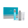 SET PERRY ELLIS 360 MEN ( 4PCS SET ) TURQUOISE BOX 3.4 OZ EDT / 3.0 OZ SG /EUT 0.25 OZ MINI / 6.8 OZ. BODY