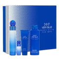 SET PERRY ELLIS 360 VERY BLUE MEN ( 4 PC ) 3.4 OZ EDT SP / BODY SPR 6.8 OZ /  SHOWER GEL 3.0 S/OZ / MINI