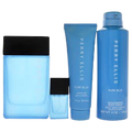 SET PERRY ELLIS PURE BLUE MEN (4PC) 3.4 OZ EDT SP / 3.0 OZ S/GEL /  6.0 OZ DEO + MINI