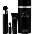 SET PERRY ELLIS 360 BLACK MEN ( 4 PC ) 3.4 OZ EDT / 3.0 OZ SG /3.0 OZ A/SH BALM / MINI