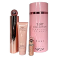 SET PERRY ELLIS 360 COLLECTION ROSE FOR WOMEN ( 3 PC ) 3.4 OZ EDP SP  / 3.0 OZ SG / 0.25 OZ EDP