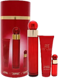 SET PERRY ELLIS 360 RED FOR WOMEN  ( 4 PC ) 3.4 OZ EDT,3.0 OZ SG/4.0 OZ BM /0.25 OZ EDT MINI