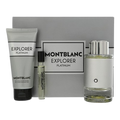 SET MONTBLANC EXPLORER PLATINUM MEN ( 3 PC ) 3.4 OZ EDP SP /3.4 OZ SG / 0.25 OZ EDP
